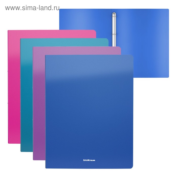 Папка на 4 кольцах А4, ErichKrause Diagonal Vivid, 35 мм, 500 мкм, 4 вида, микс
Папка на 4 кольцах А4, ErichKrause Diagonal Vivid, 35 мм, 500 мкм, 4 вида, микс