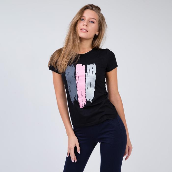 Футболка женская, цвет чёрный, размер 54
Футболка женская, цвет чёрный, размер 54