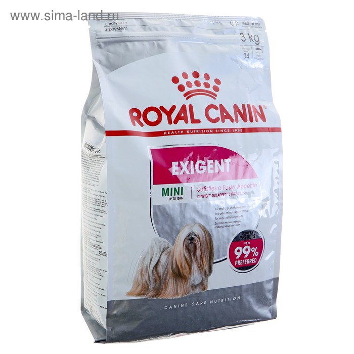 Сухой корм RC Mini Exigent для привередливых собак, 3 кг
Сухой корм RC Mini Exigent для привередливых собак, 3 кг