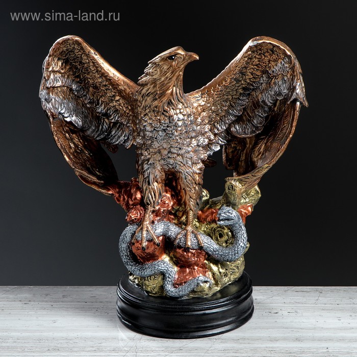 Статуэтка "Орёл огромный со змеёй", бронзовая, гипс, 43 см
Статуэтка "Орёл огромный со змеёй", бронзовая, гипс, 43 см