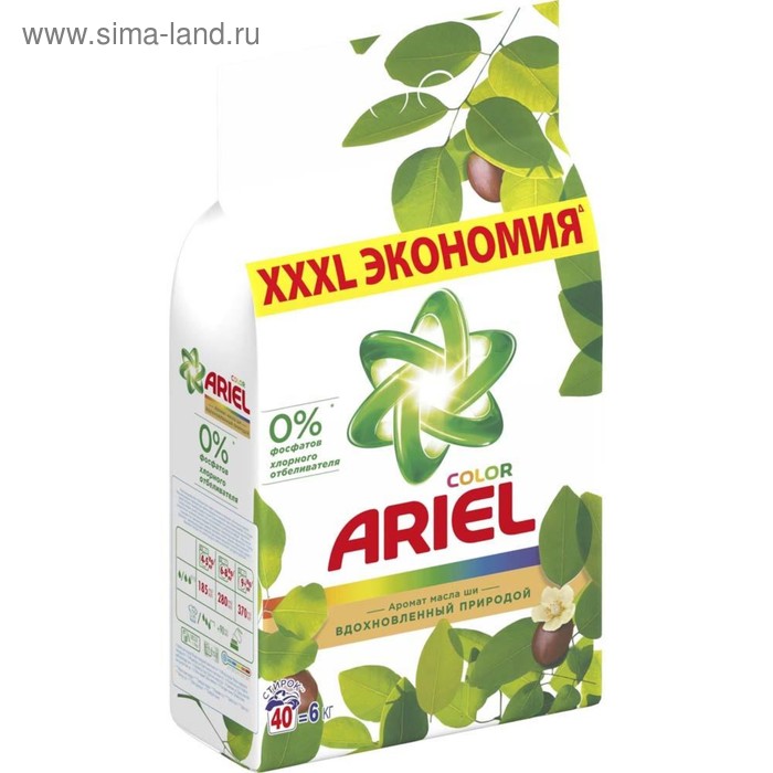 Стиральный порошок Ariel Color "Масло Ши", автомат, 6 кг
Стиральный порошок Ariel Color "Масло Ши", автомат, 6 кг