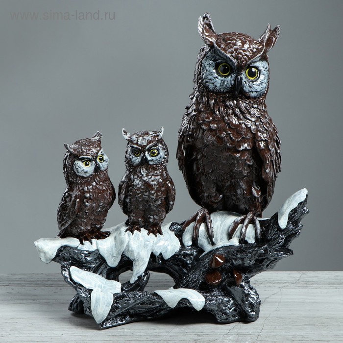 Статуэтка "Три совы на ветке", цветная, 36 см
Статуэтка "Три совы на ветке", цветная, 36 см