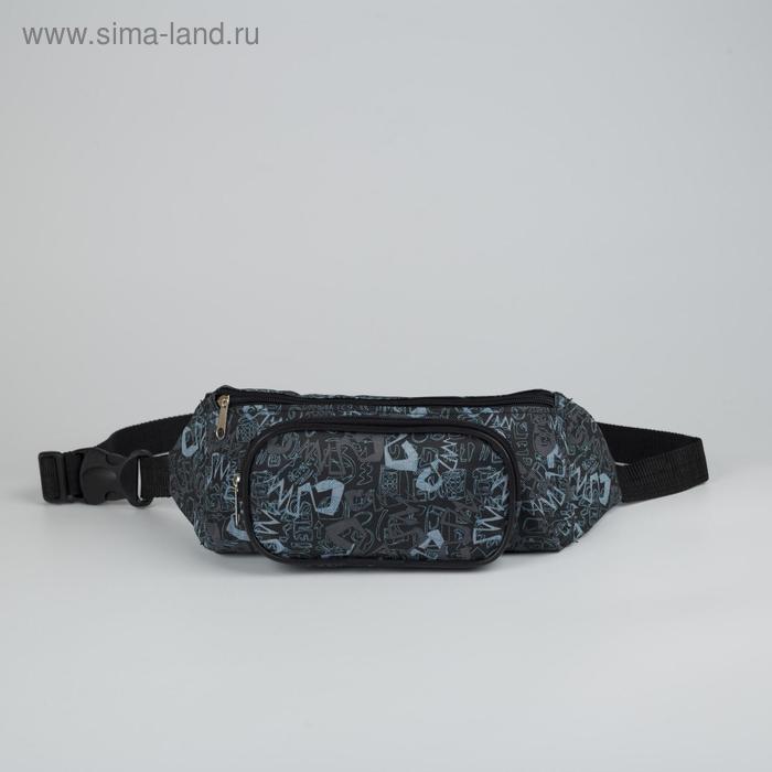 Сумка поясная, отдел на молнии, наружный карман, цвет чёрный/серый
Сумка поясная, отдел на молнии, наружный карман, цвет чёрный/серый