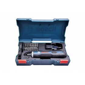 Аккумуляторная отвертка Bosch GO, 3.6 В, 360 об/мин, 1500 mA, max d=5 мм, Li-lon, 33 насадки 44425
Аккумуляторная отвертка Bosch GO, 3.6 В, 360 об/мин, 1500 mA, max d=5 мм, Li-lon, 33 насадки 44425