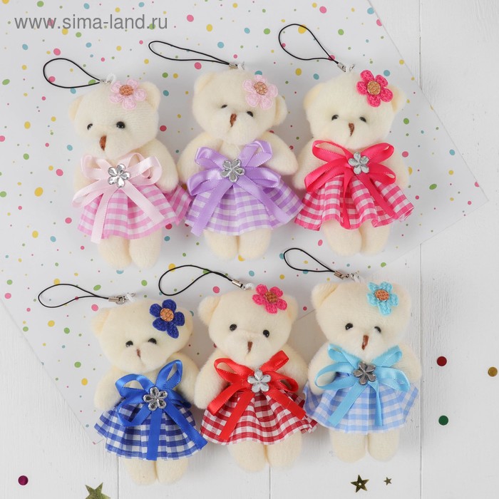 фото Подвеска «мишка цветок на юбке», цвета микс