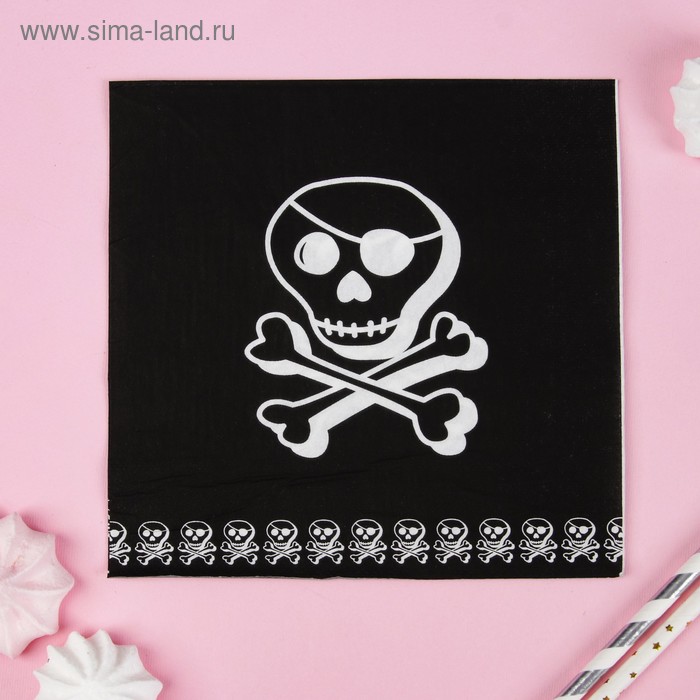 Салфетки бумажные «Череп», 33х33 см, набор 20 шт. 
Салфетки бумажные «Череп», 33х33 см, набор 20 шт.
