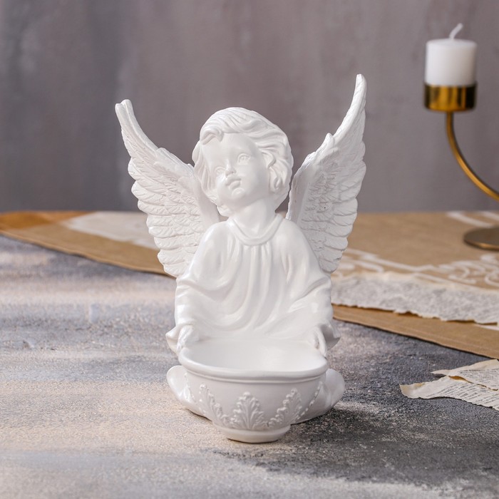 Статуэтка "Ангел с чашей", белая, гипс, 17*19*22 см
Статуэтка "Ангел с чашей", белая, гипс, 17*19*22 см