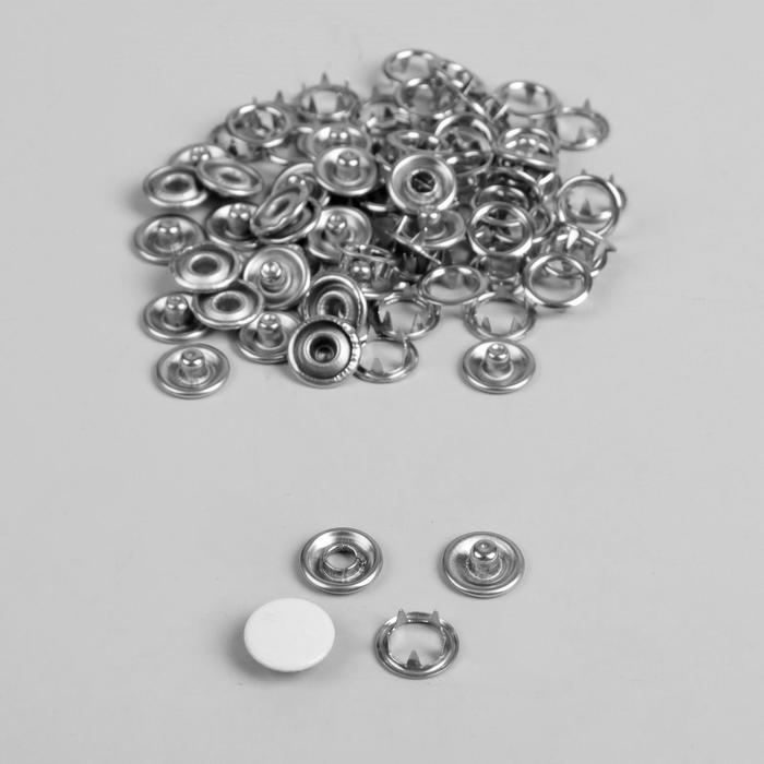 Кнопки рубашечные, закрытые, d = 9,5 мм, 100 шт, цвет белый
Кнопки рубашечные, закрытые, d = 9,5 мм, 100 шт, цвет белый