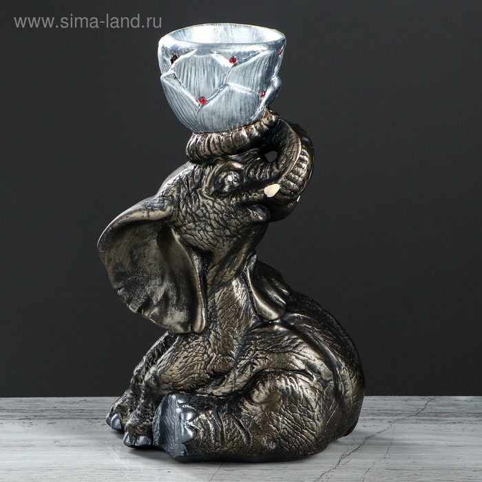 Статуэтка-кашпо "Слон с чашей", бронза, декор, гипс, 18*14*30 см
Статуэтка-кашпо "Слон с чашей", бронза, декор, гипс, 18*14*30 см