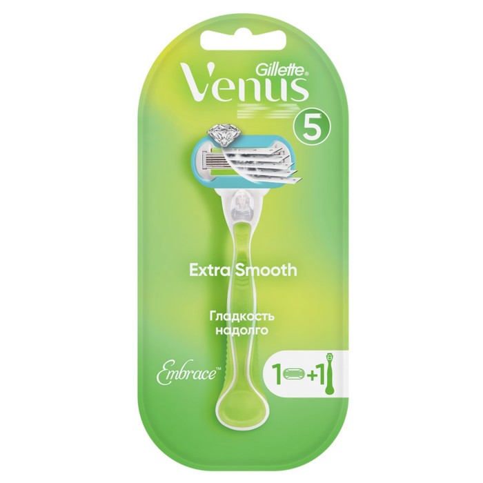 Бритва Gillette Venus Extra Smooth с 1 сменной кассетой
Бритва Gillette Venus Extra Smooth с 1 сменной кассетой