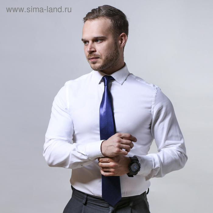 Галстук синий в красную крапинку
Галстук синий в красную крапинку