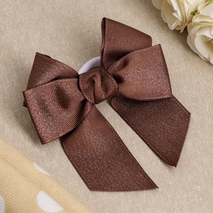 Бант для девочек с резинкой "Принцесса", коричневый, 12 см 
Бант для девочек с резинкой "Принцесса", коричневый, 12 см