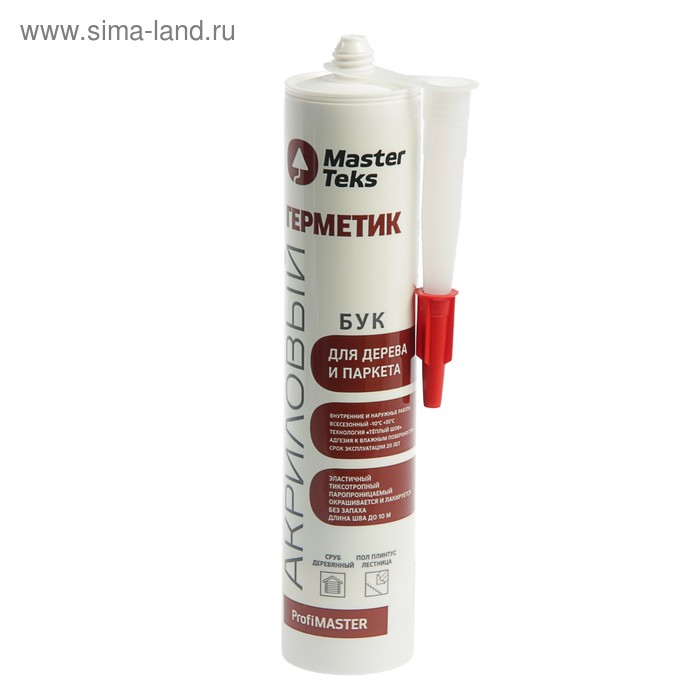 Герметик MasterTeks PM, акриловый, для дерева и паркета, бук, 290 мл
Герметик MasterTeks PM, акриловый, для дерева и паркета, бук, 290 мл