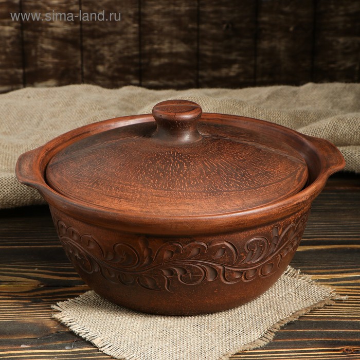 Горшок духовой "Бархат", резка, с ручками, красная глина, 3.3 л
Горшок духовой "Бархат", резка, с ручками, красная глина, 3.3 л