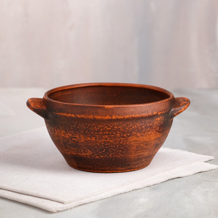 Салатник "Гладкий", с ручками, красная глина, 0.6 л
Салатник "Гладкий", с ручками, красная глина, 0.6 л