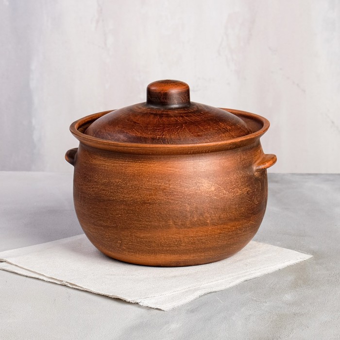 Горшок духовой с крышкой "Тыква", гладкий, с ручками, красная глина, 2.2 л
Горшок духовой с крышкой "Тыква", гладкий, с ручками, красная глина, 2.2 л