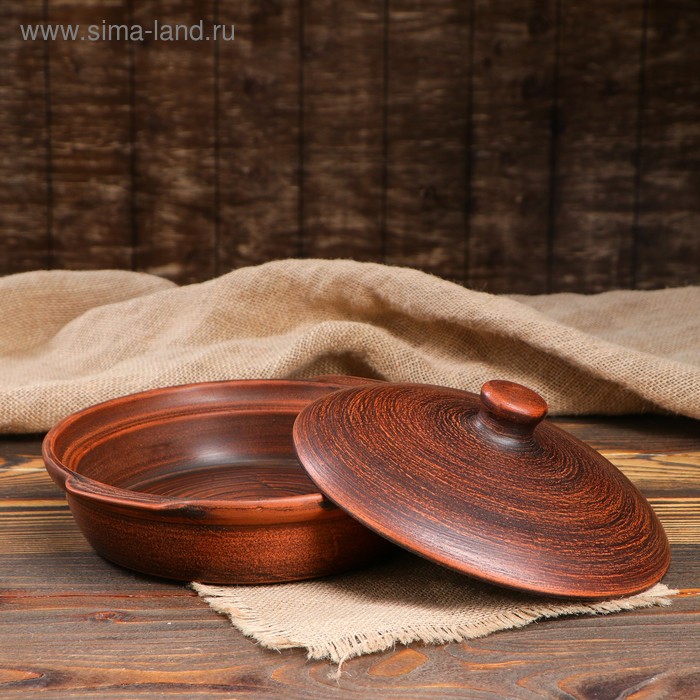 Сковорода "Деревенская", гладкая, с ручками, красная глина, 24 см, 1.2 л, микс
Сковорода "Деревенская", гладкая, с ручками, красная глина, 24 см, 1.2 л, микс