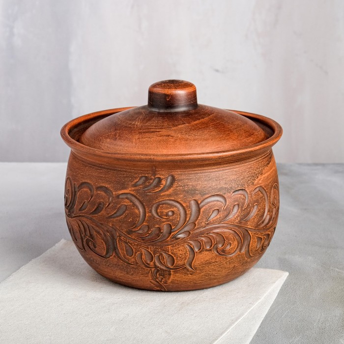 Горшок духовой "Тыква", резка, без ручек, красная глина, 2.2 л
Горшок духовой "Тыква", резка, без ручек, красная глина, 2.2 л