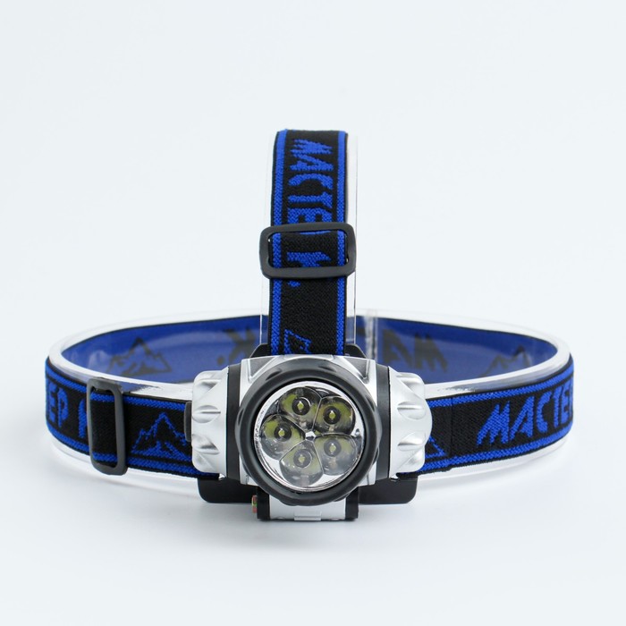 Фонарь налобный "Мастер К", 5 LED, 7 х 7 х 4 см, 3 ААА 
Фонарь налобный "Мастер К", 5 LED, 7 х 7 х 4 см, 3 ААА