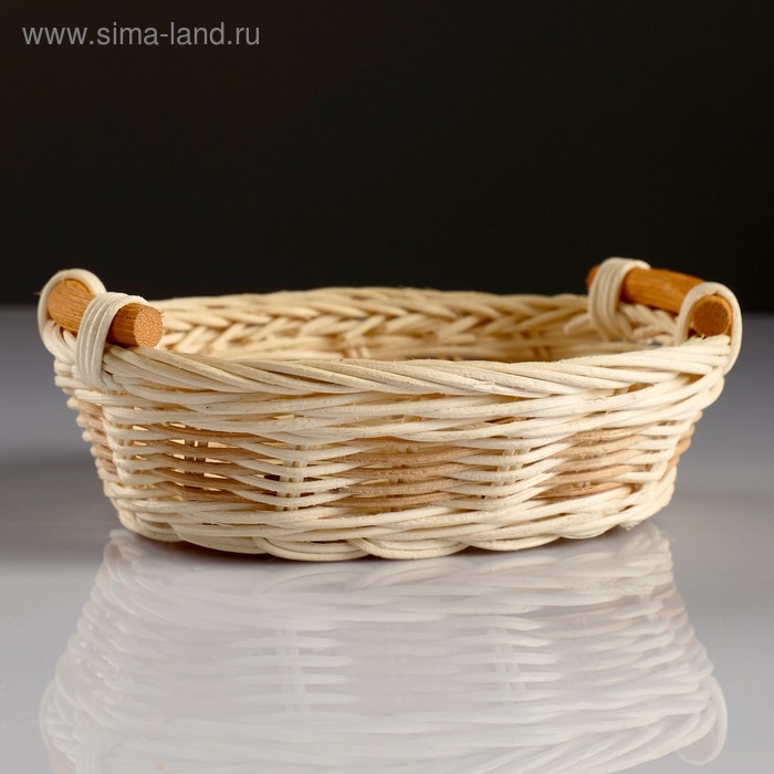 фото Корзина, с ручками, 17×13×6 см, ротанг