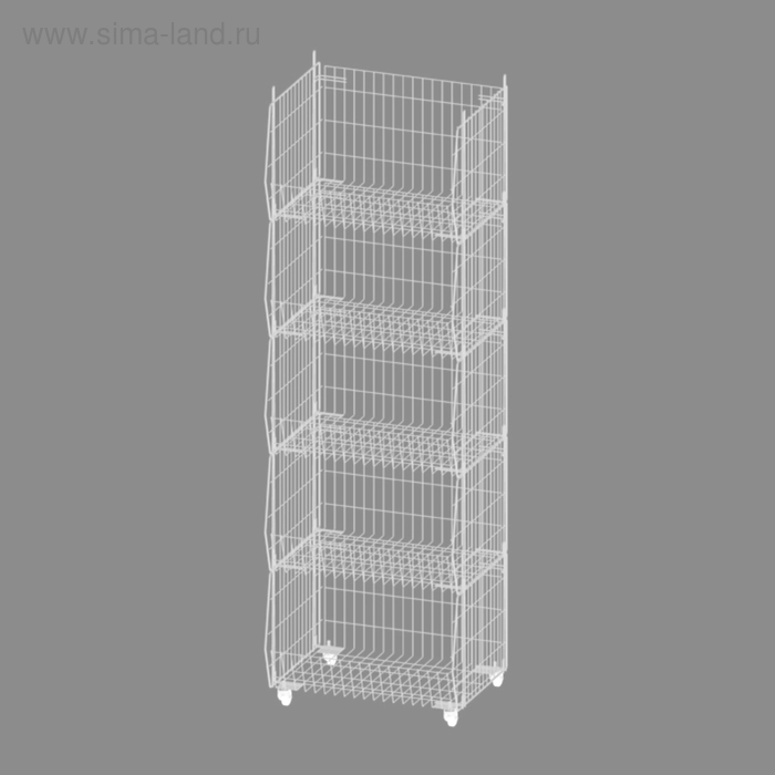 Стеллаж корзинный 600 мм на колесах, цвет белый
Стеллаж корзинный 600 мм на колесах, цвет белый
