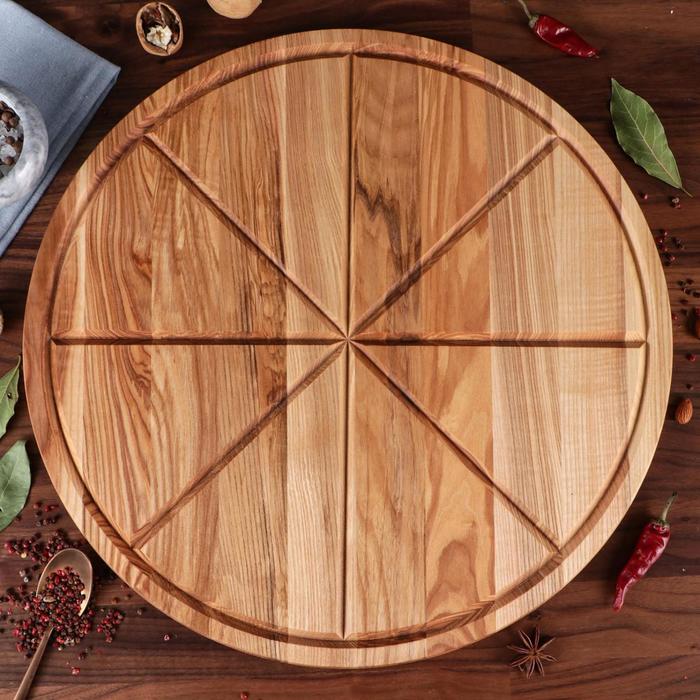 Доска для нарезки и подачи пиццы "8 кусков ", d-45 см, массив ясеня
Доска для нарезки и подачи пиццы "8 кусков ", d-45 см, массив ясеня