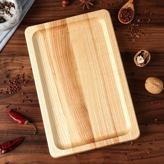 Блюдо сервировочное "Классик", с разделочной доской, 30х20 см, массив ясеня
Блюдо сервировочное "Классик", с разделочной доской, 30х20 см, массив ясеня