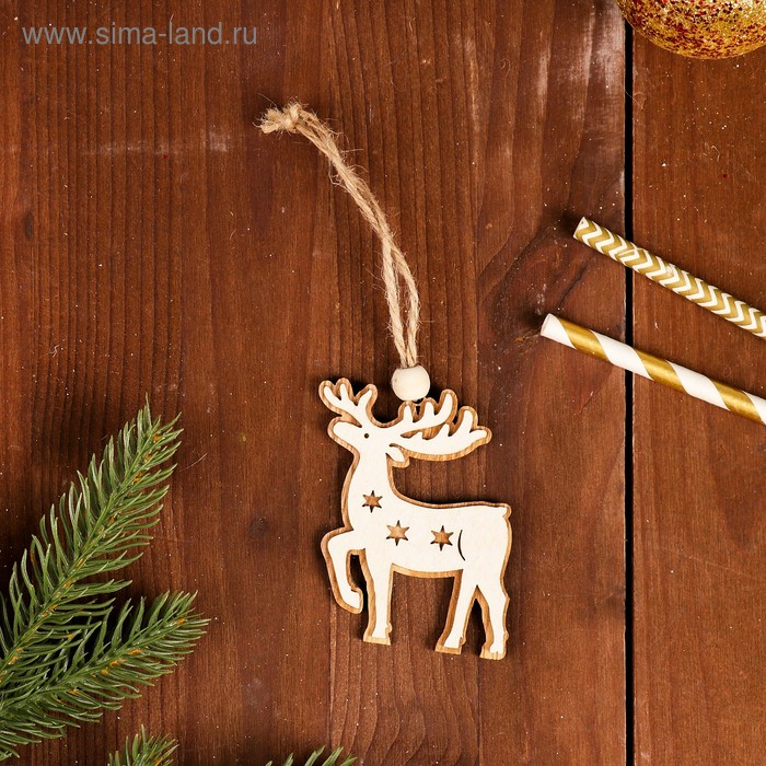 фото Подвеска новогодняя «олень» лесная мастерская