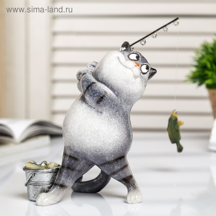 Сувенир полистоун лак "Котик-рыбак" 21,5х9,5х7,5 см
Сувенир полистоун лак "Котик-рыбак" 21,5х9,5х7,5 см