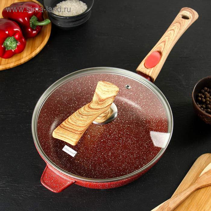 Сковорода литая «Рубин», d=24 см, стеклянная крышка, съёмная ручка, индукция
Сковорода литая «Рубин», d=24 см, стеклянная крышка, съёмная ручка, индукция