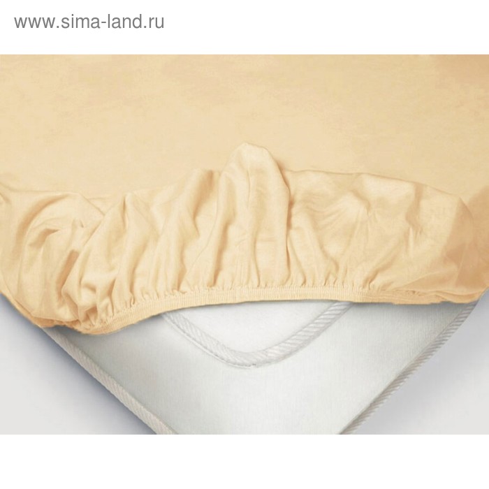 Простыня на резинке, размер 180 × 200 см, поплин, цвет бежевый
Простыня на резинке, размер 180 × 200 см, поплин, цвет бежевый