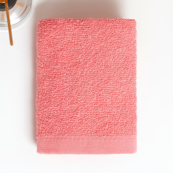 фото Полотенце махровое 30х30см (фас 5шт) коралл, хлопок 100%, 360 г/м2 текстиль центр