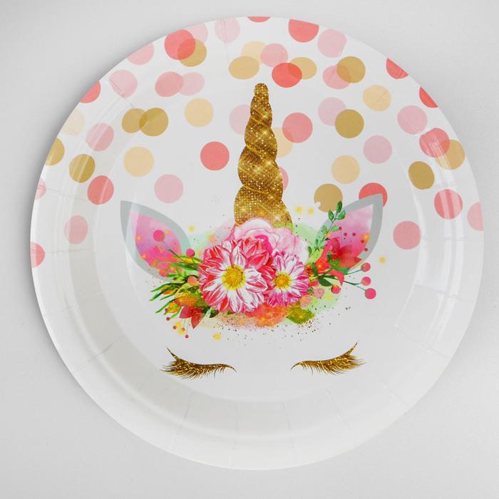 Тарелка бумажная «Единорог и конфетти», d=18 см, набор 6 шт.
Тарелка бумажная «Единорог и конфетти», d=18 см, набор 6 шт.