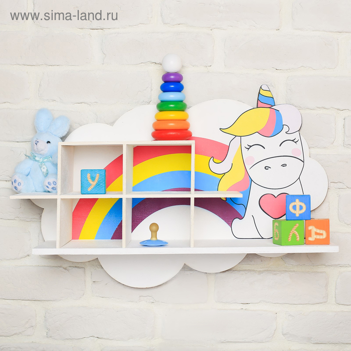 Полка для кукол "Единорог", 53,7 х 36 х 15 см.
Полка для кукол "Единорог", 53,7 х 36 х 15 см.