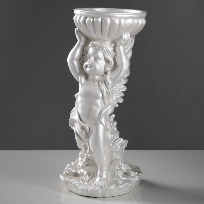 Статуэтка-кашпо "Ангел с чашей", перламутр, гипс, 20*20*52 см
Статуэтка-кашпо "Ангел с чашей", перламутр, гипс, 20*20*52 см