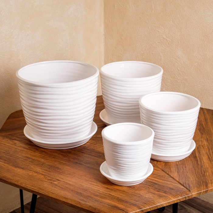 Набор горшков для цветов "Грация волна", белый ,4 горшка: 1 л, 2.2 л, 4.3 л, 7 л
Набор горшков для цветов "Грация волна", белый ,4 горшка: 1 л, 2.2 л, 4.3 л, 7 л