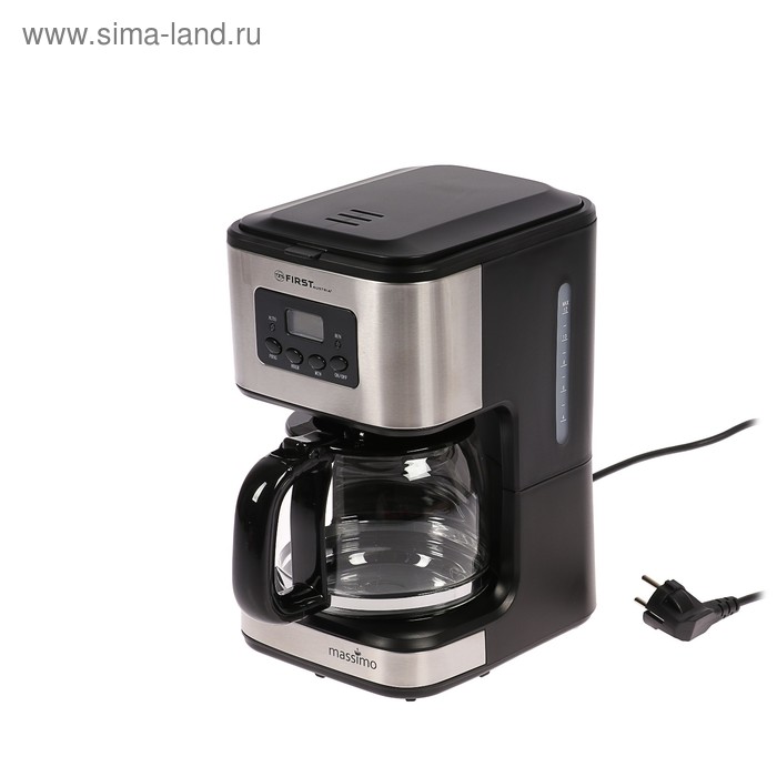 Кофеварка FIRST FA-5459-4, капельная, 900 Вт, 1.2 л, чёрно-серебристая 
Кофеварка FIRST FA-5459-4, капельная, 900 Вт, 1.2 л, чёрно-серебристая