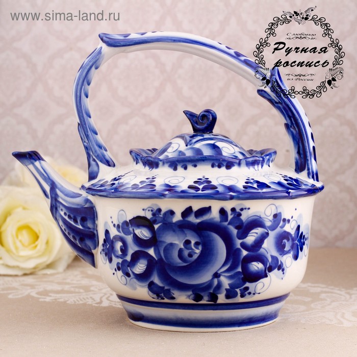 фото Чайник «осень», 1,1 л, гжель