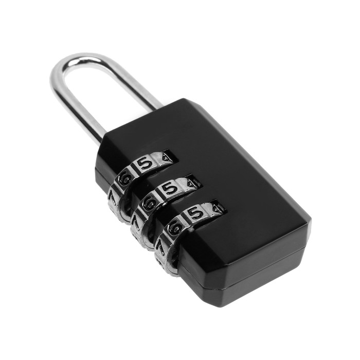 фото Замок навесной кодовый тундра zk003, черный