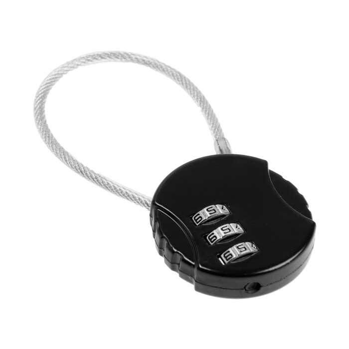 фото Замок навесной кодовый тундра zk005, черный