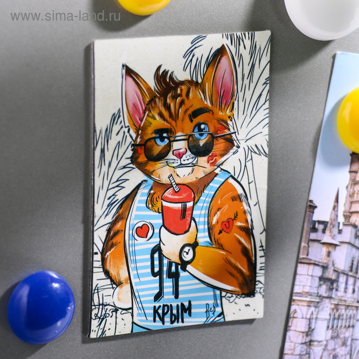 Магнит двусторонний «Крым. Крутой кот»
Магнит двусторонний «Крым. Крутой кот»