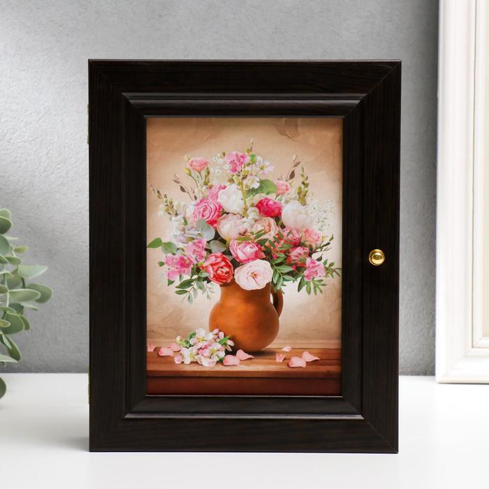 Ключница "Букет розовый" венге 19х24 см
Ключница "Букет розовый" венге 19х24 см