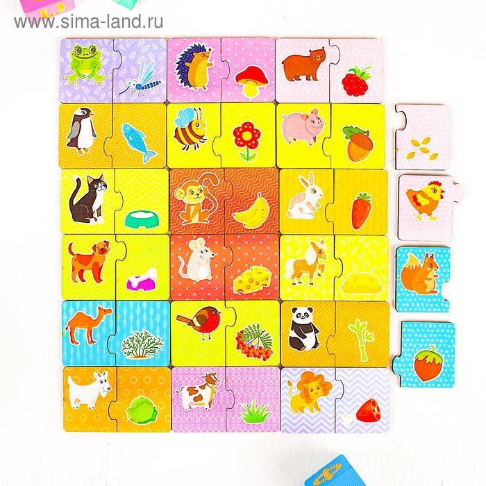 Пазл-набор «Кто что ест» (двойной в дер.коробке), размер элемента: 3.7 × 4 см
Пазл-набор «Кто что ест» (двойной в дер.коробке), размер элемента: 3.7 × 4 см