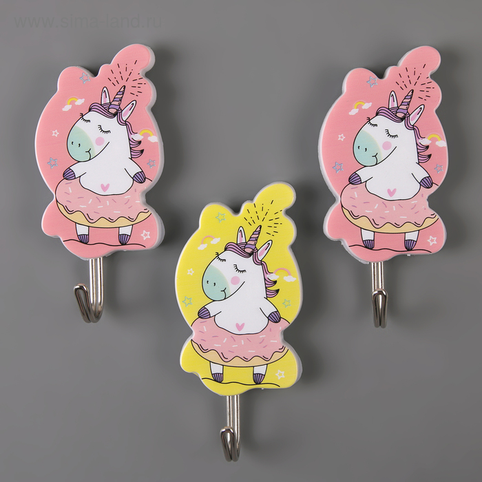 Крючок на липучке «Единороги», 3 шт, цвет МИКС
Крючок на липучке «Единороги», 3 шт, цвет МИКС