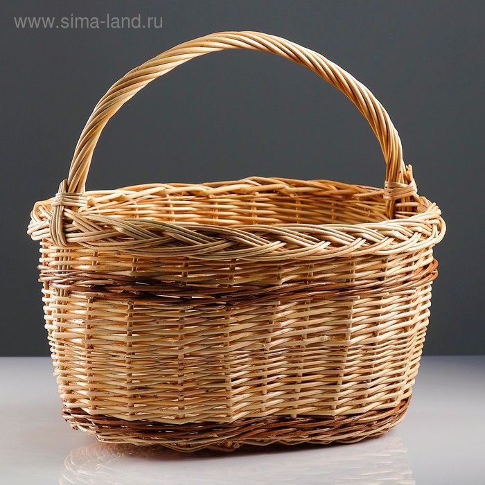 фото Корзина «калина», 45×30×24/42 см, ручное плетение, ива