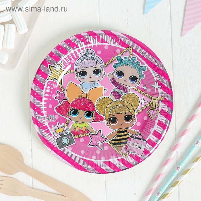 Тарелка бумажная «Куклы ЛОЛ», 20 см, набор 8 шт.
Тарелка бумажная «Куклы ЛОЛ», 20 см, набор 8 шт.