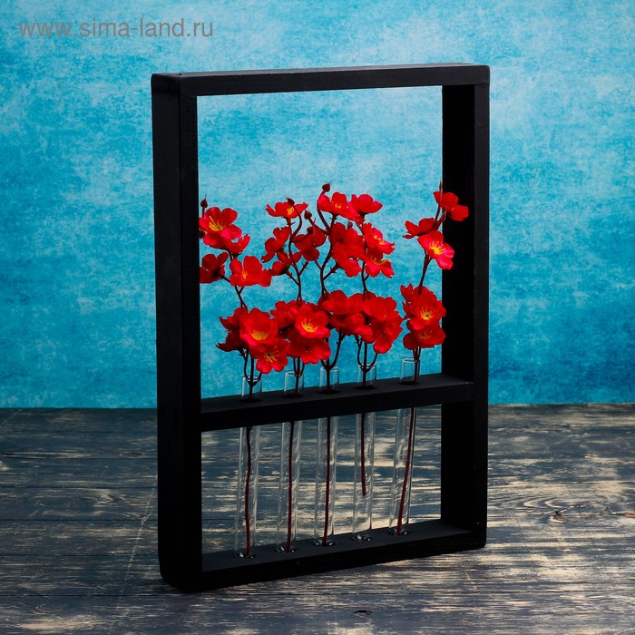 Кашпо деревянное 28×4.5×40 см с 5 колбами "Рамка Экстра", чёрный Дарим Красиво
Кашпо деревянное 28×4.5×40 см с 5 колбами "Рамка Экстра", чёрный Дарим Красиво