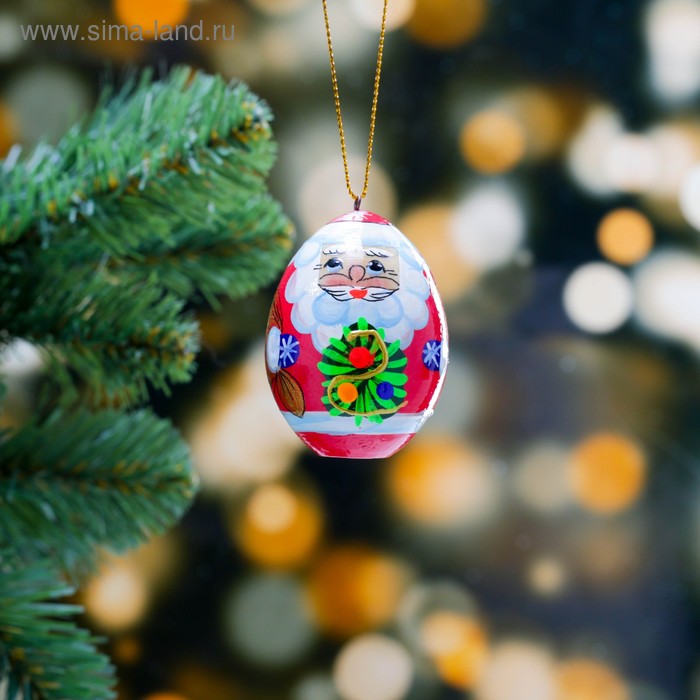 фото Подвеска «дед мороз», 3×6,5 см, микс, ручная роспись