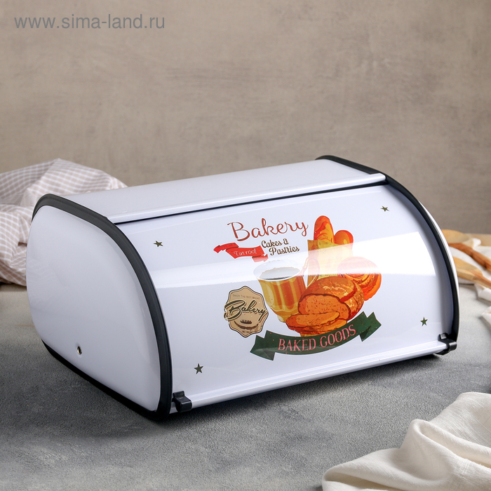 Хлебница металлическая «Свежий хлеб», 23×13×15 см, малая, цвет белый
Хлебница металлическая «Свежий хлеб», 23×13×15 см, малая, цвет белый