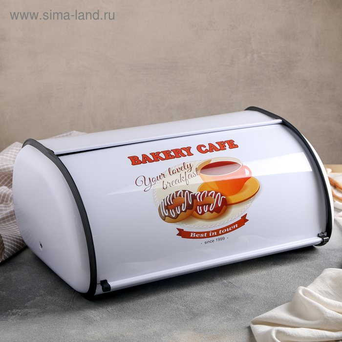Хлебница металлическая «Свежая выпечка», большая, цвет белый
Хлебница металлическая «Свежая выпечка», большая, цвет белый